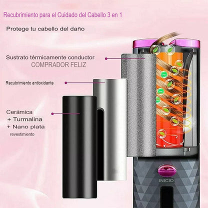 Rizadora Automática CurlyGold 🪄 + Kit de REGALO