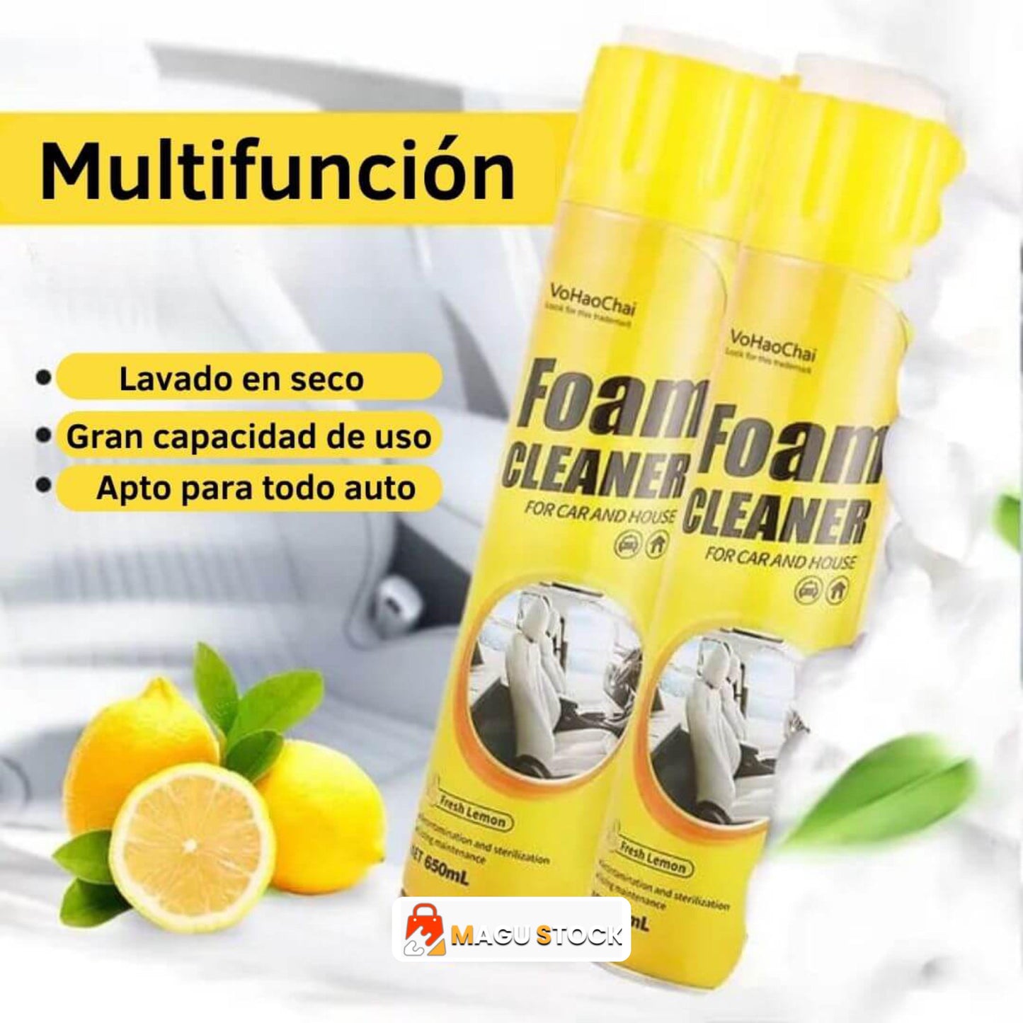 🧼 x2 Limpiadores efecto Espuma para Autos✨ - ¡Deja tu auto como nuevo! + Envío GRATIS 🚛